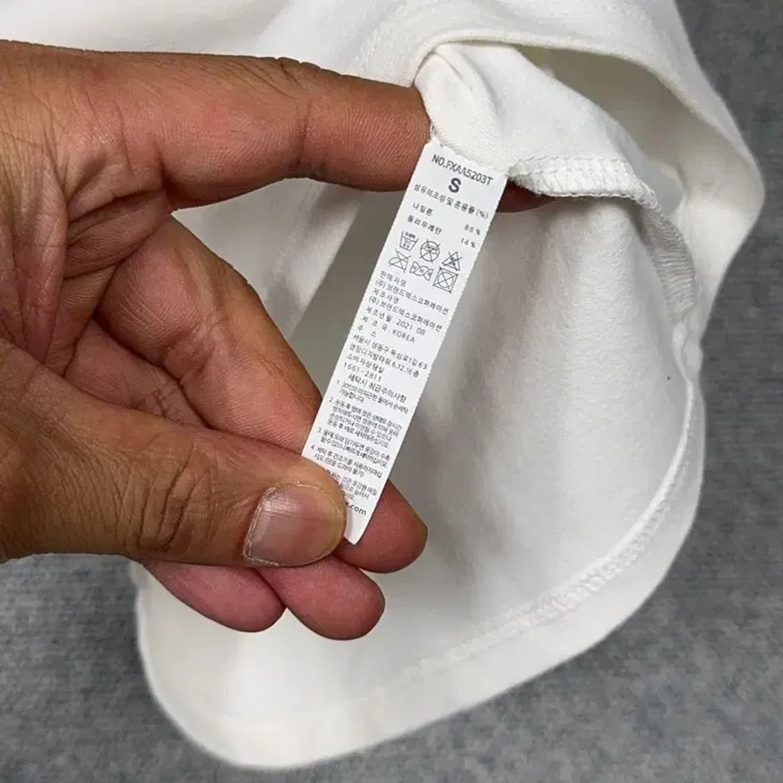 젝시믹스 프린팅 화이트 기능성 크롭 반팔 티 S 상품이미지4