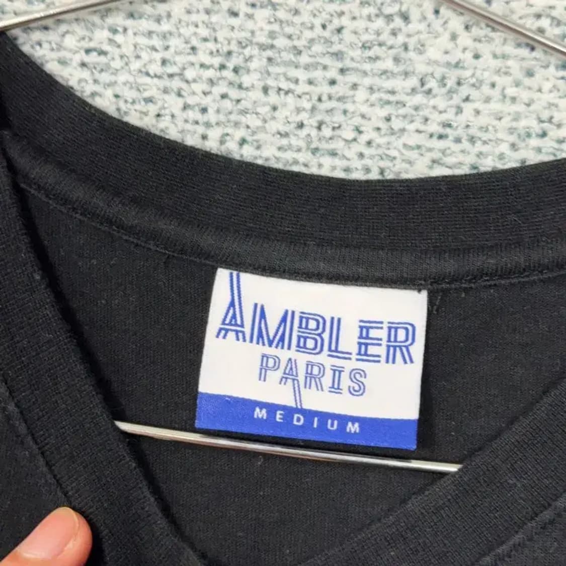 앰블러 프린팅 블랙 반팔 티 MEDIUM 상품이미지3