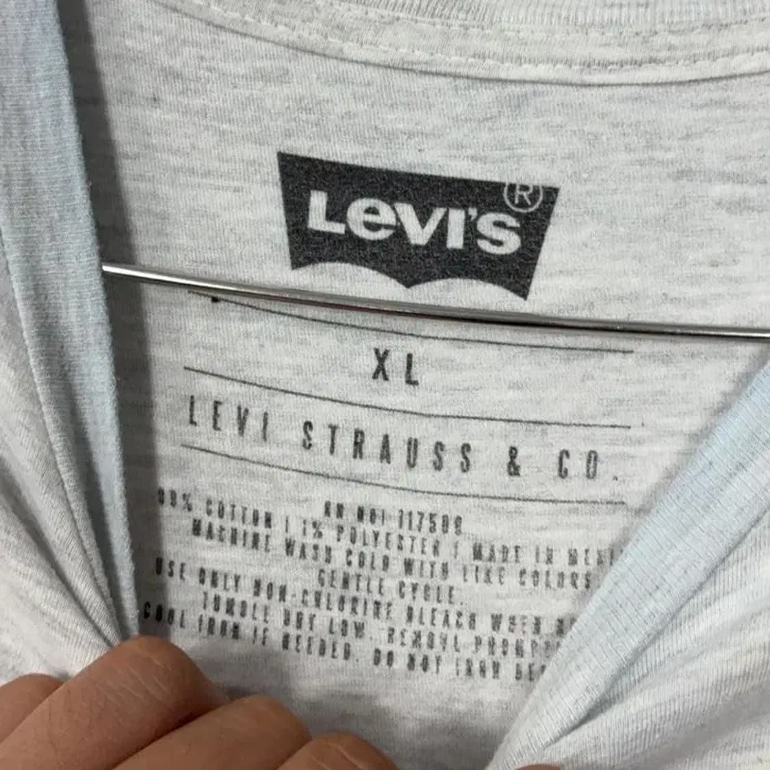 리바이스 프린팅 라이트 그레이 반팔 티 XL 상품이미지5