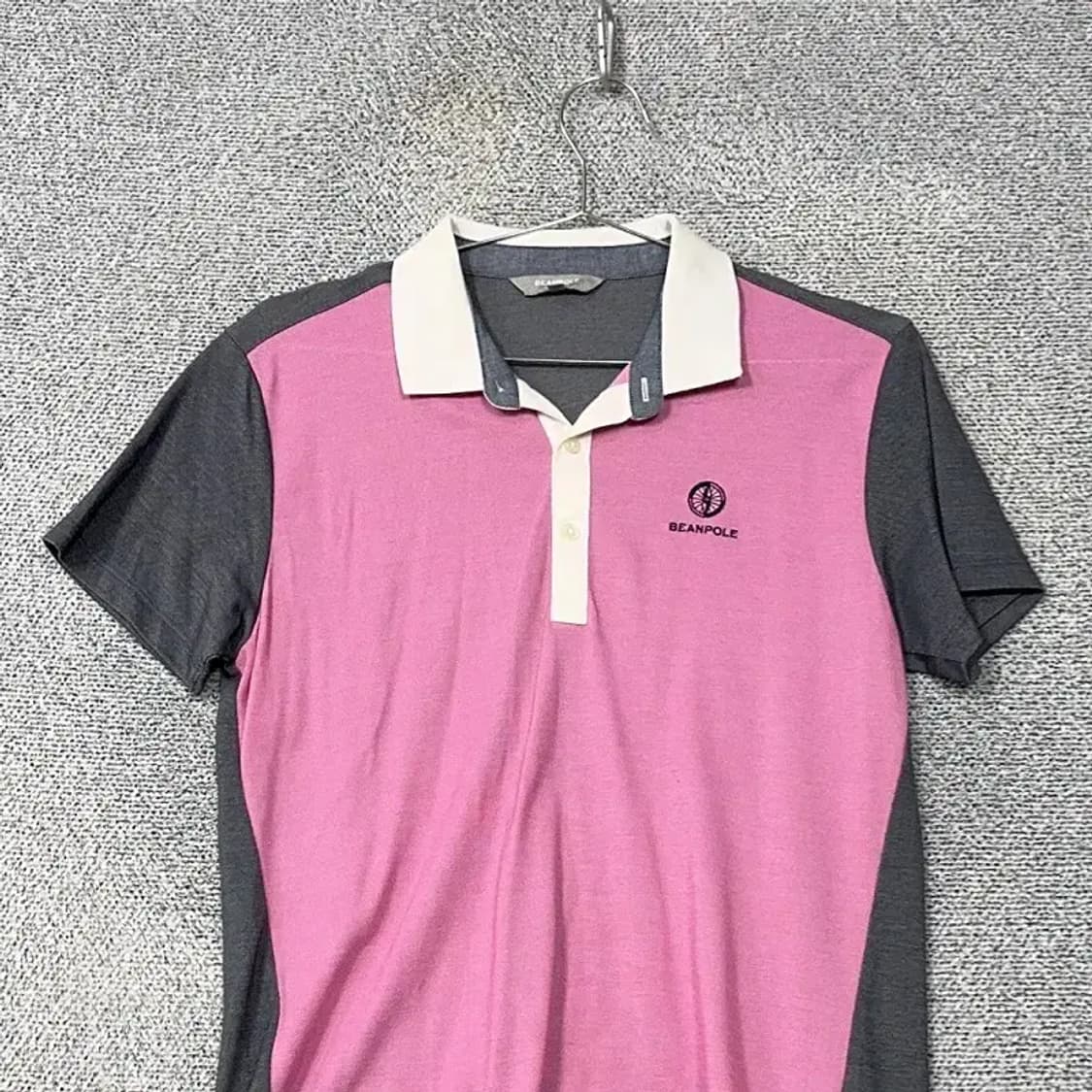 빈폴 핑크 로고 기능성 남성 반팔 카라티 100 상품이미지3