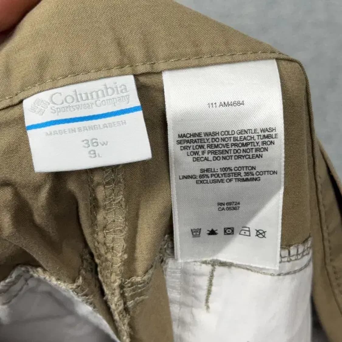 콜롬비아 카키 기능성 반바지 36w 9L 상품이미지5