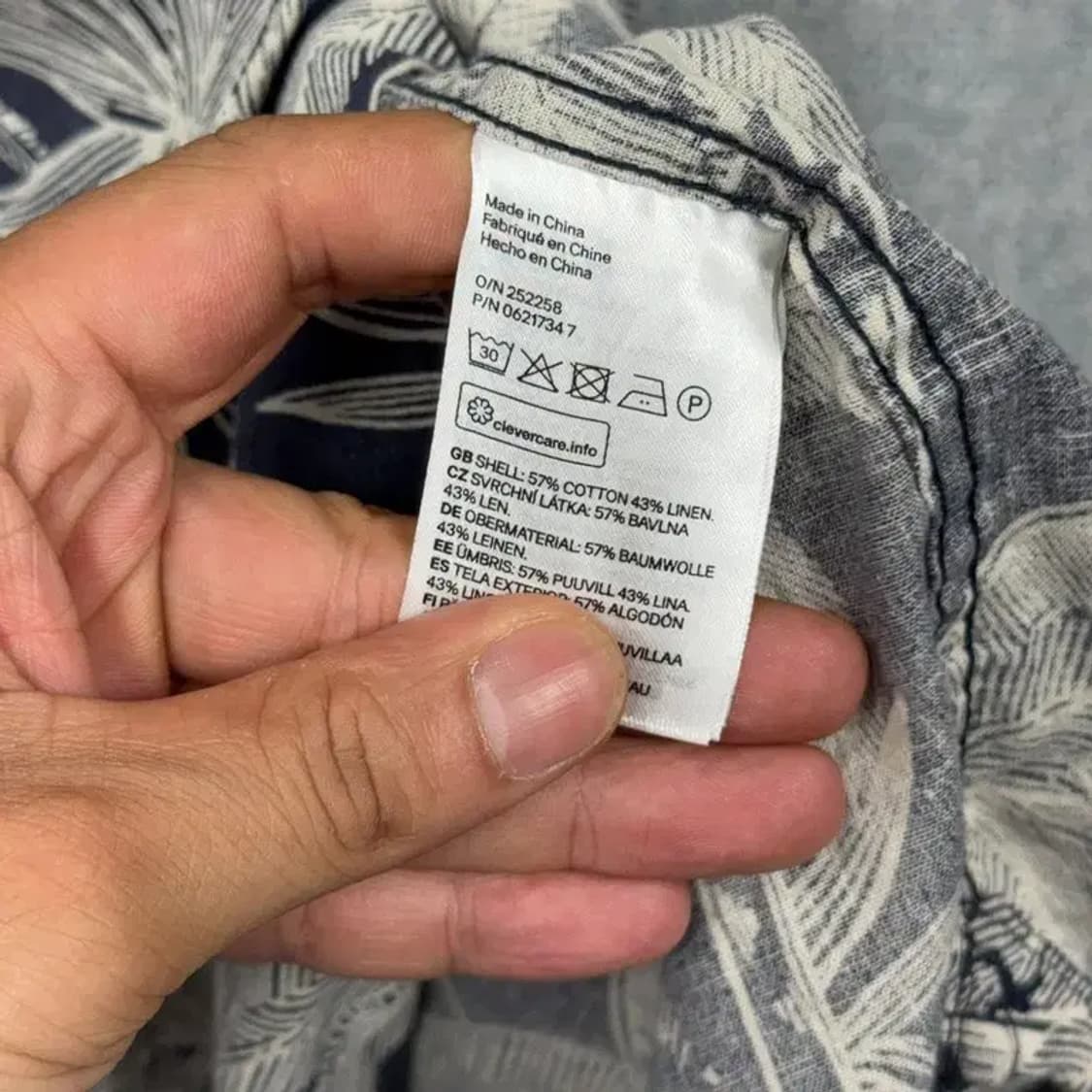 LOGG 트로피칼 린넨 하와이안 셔츠 M 상품이미지4