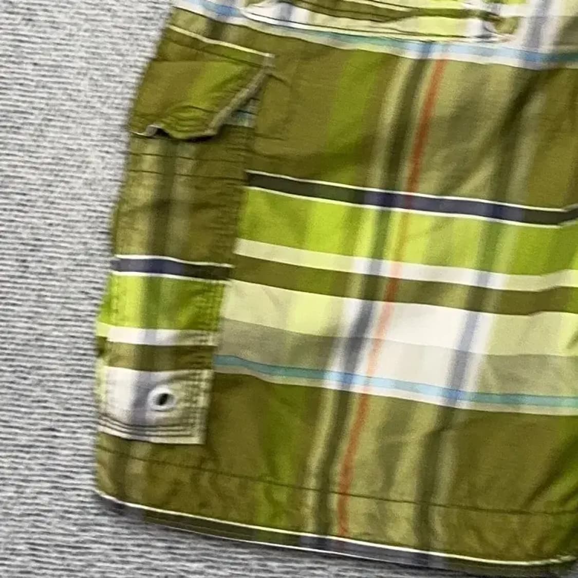 후아유 빈티지 체크 카키 반바지 30 상품이미지4