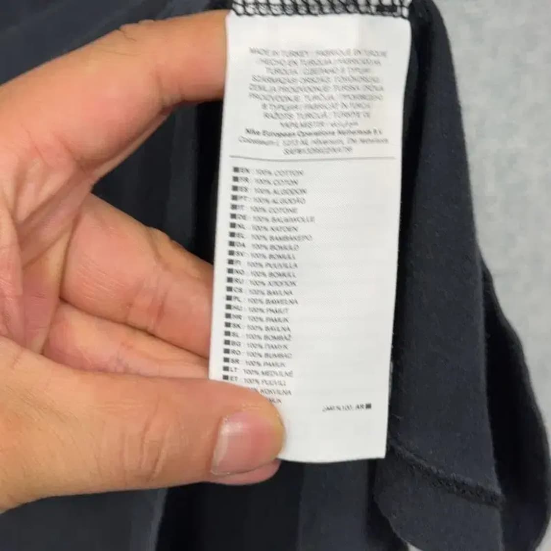 나이키 블랙 로고 반팔 티 XL 상품이미지5