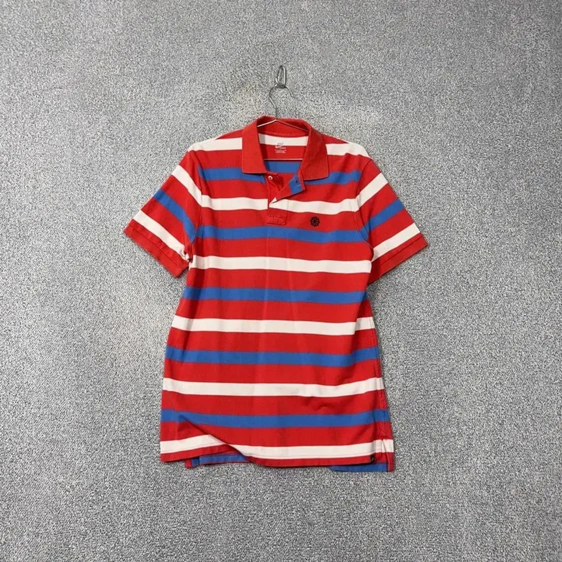 나이키 스트라이프 레드 로고 반팔 카라티 L 상품이미지1