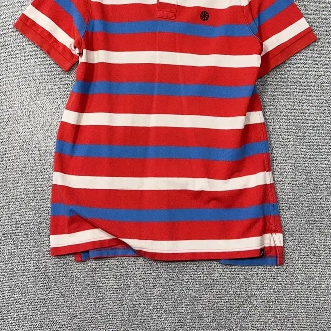 나이키 스트라이프 레드 로고 반팔 카라티 L 상품이미지4