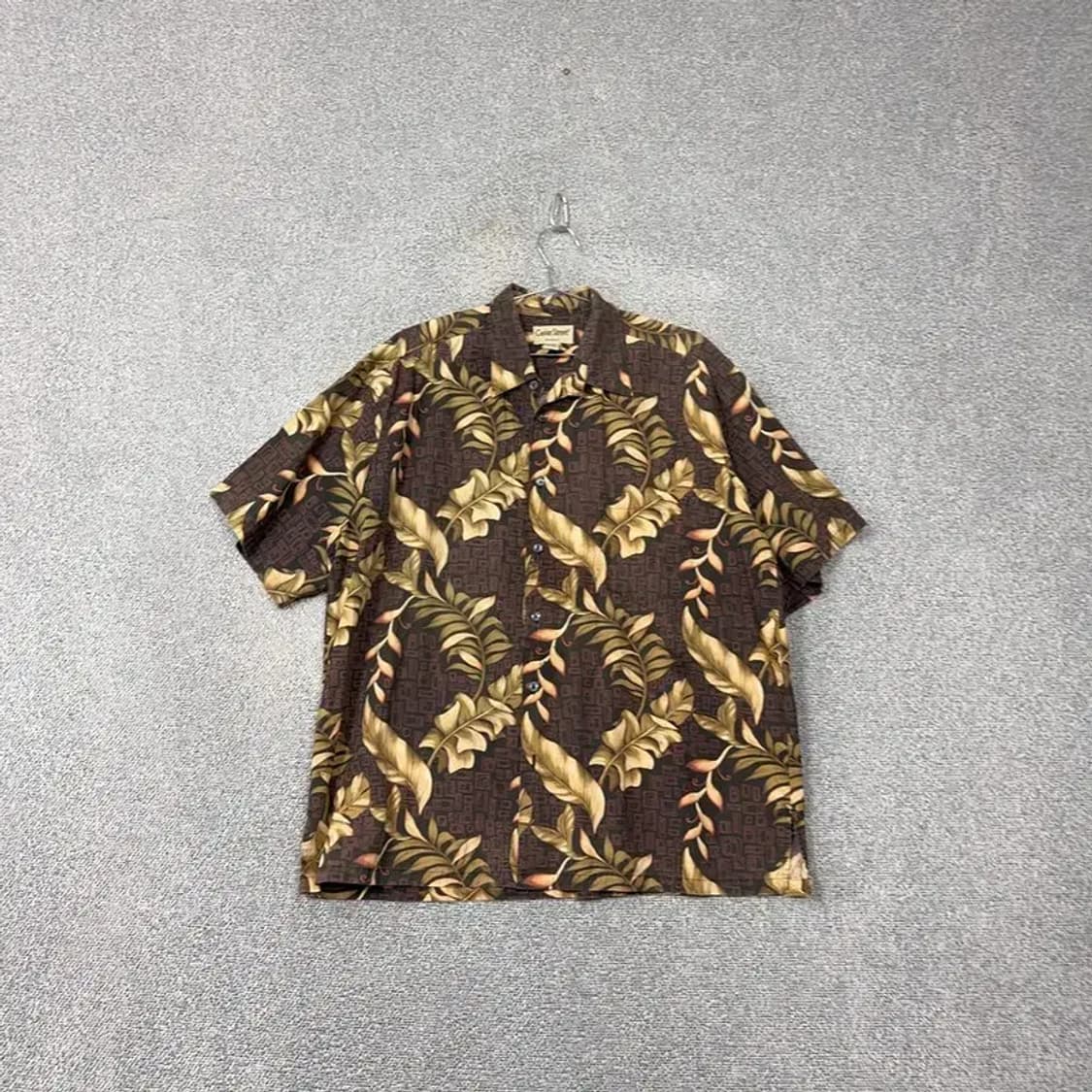 COOKE STREET 트로피칼 브라운 하와이안 셔츠 XL 상품이미지1