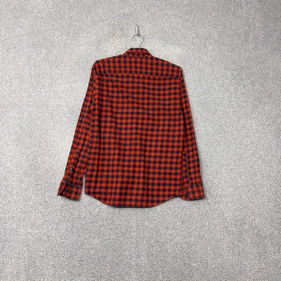 타미힐피거 빈티지 오렌지 체크 셔츠 XS 상품이미지2