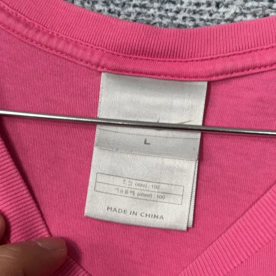 나이키 레트로 로고 프린팅 핑크 반팔 티 L 상품이미지3