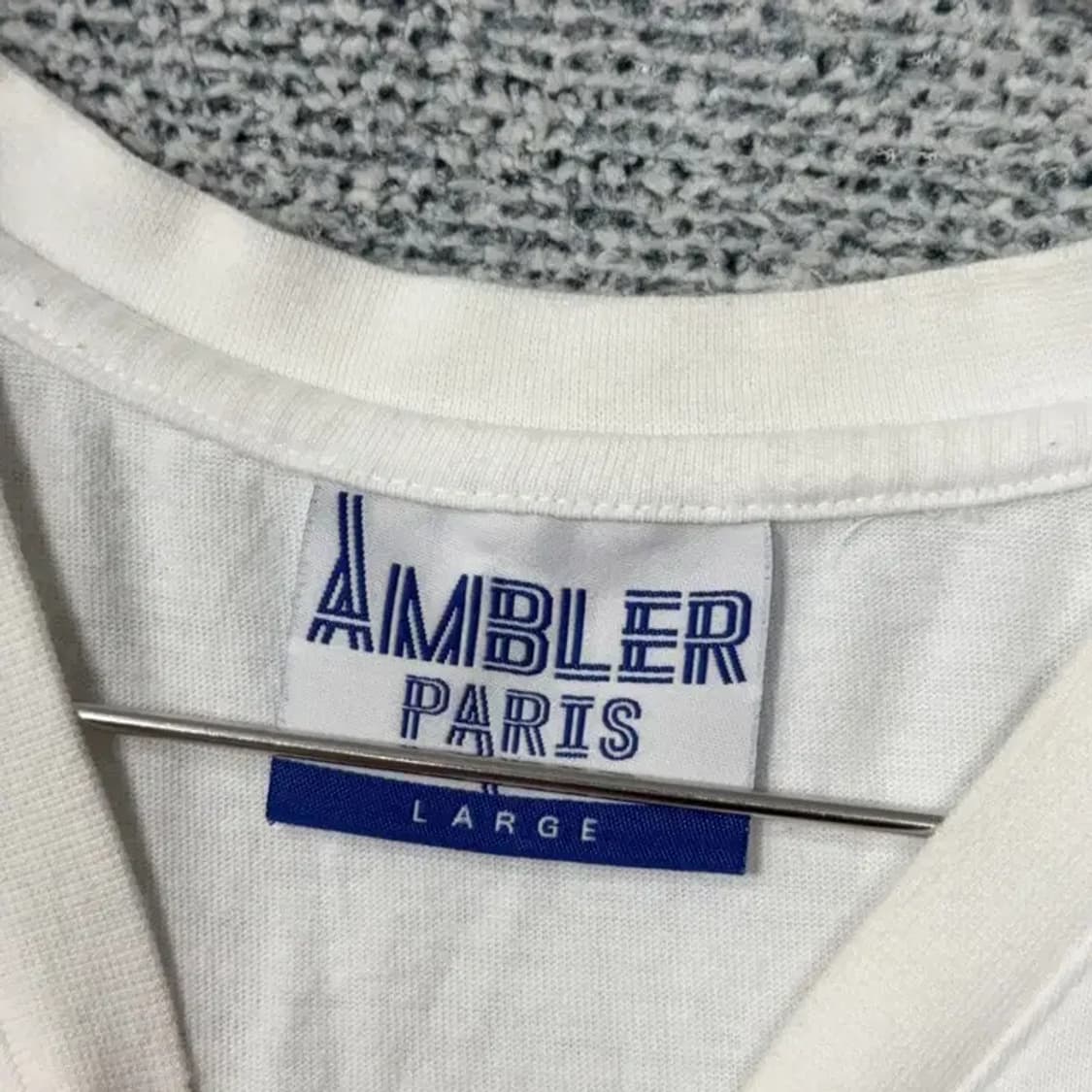 앰블러 빈티지 프린팅 화이트 반팔 티 LARGE 상품이미지3