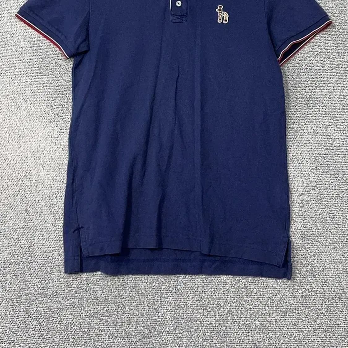 해지스 네이비 로고 단가라 반팔 카라티 95 상품이미지4