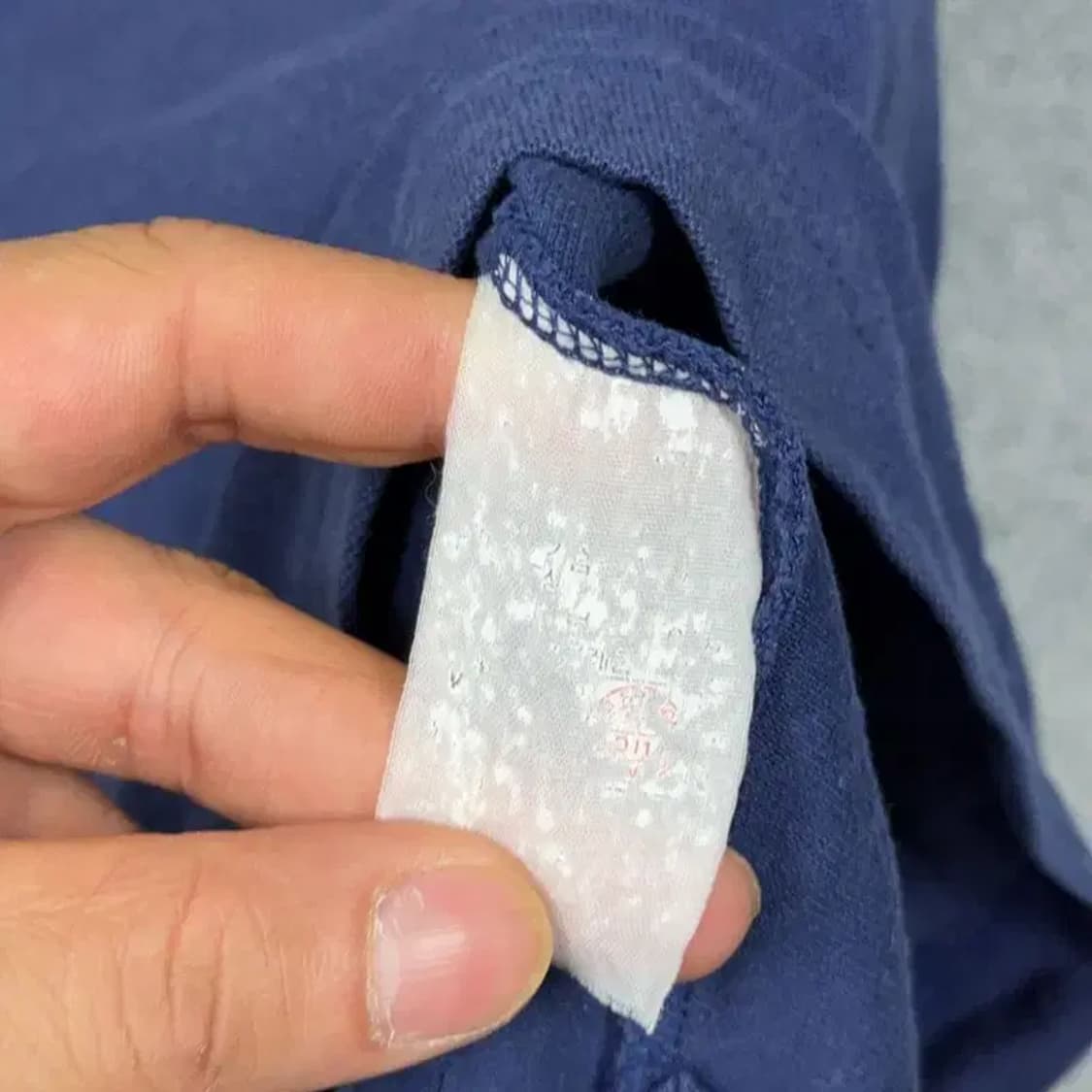 해지스 네이비 로고 단가라 반팔 카라티 95 상품이미지5