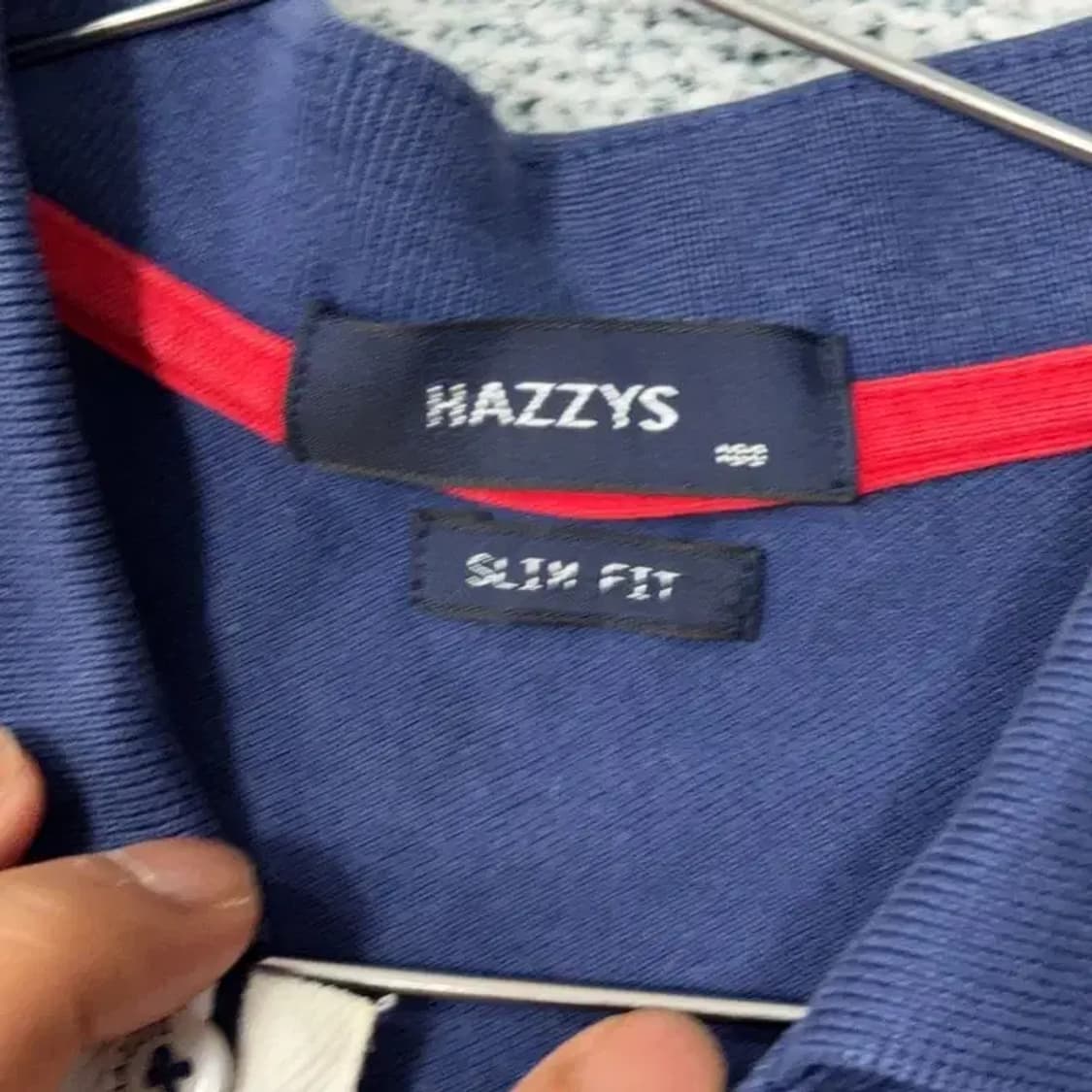 해지스 네이비 로고 단가라 반팔 카라티 95 상품이미지6