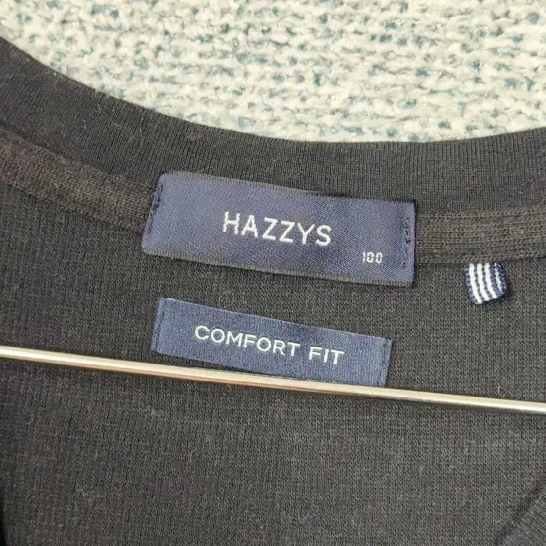 해지스 블랙 로고 면 반팔 티 100 상품이미지3