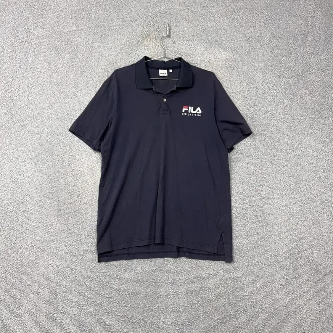 휠라 네이비 반팔 카라티 LARGE 상품이미지1