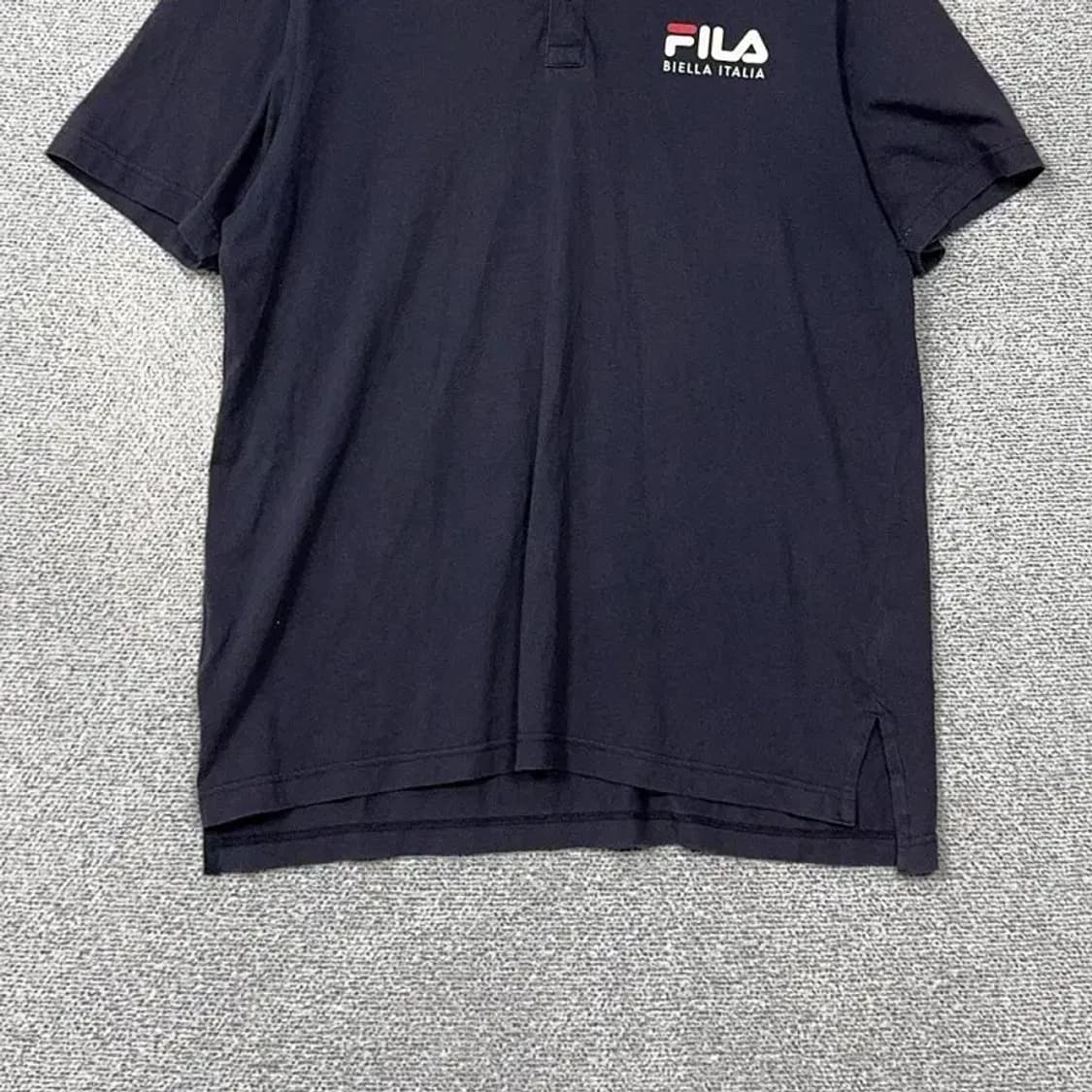 휠라 네이비 반팔 카라티 LARGE 상품이미지4