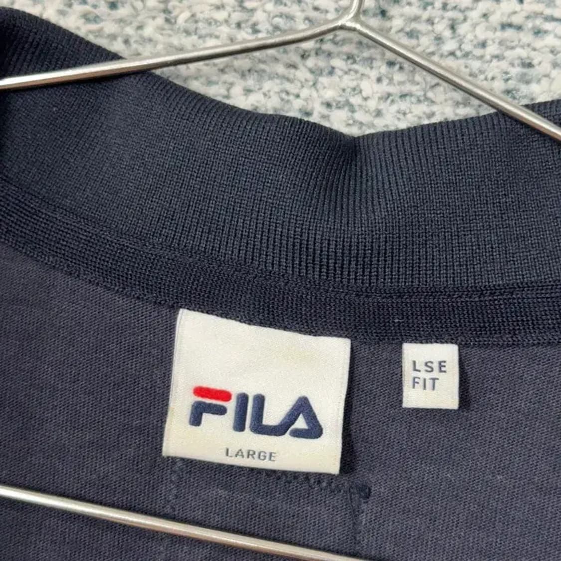 휠라 네이비 반팔 카라티 LARGE 상품이미지5