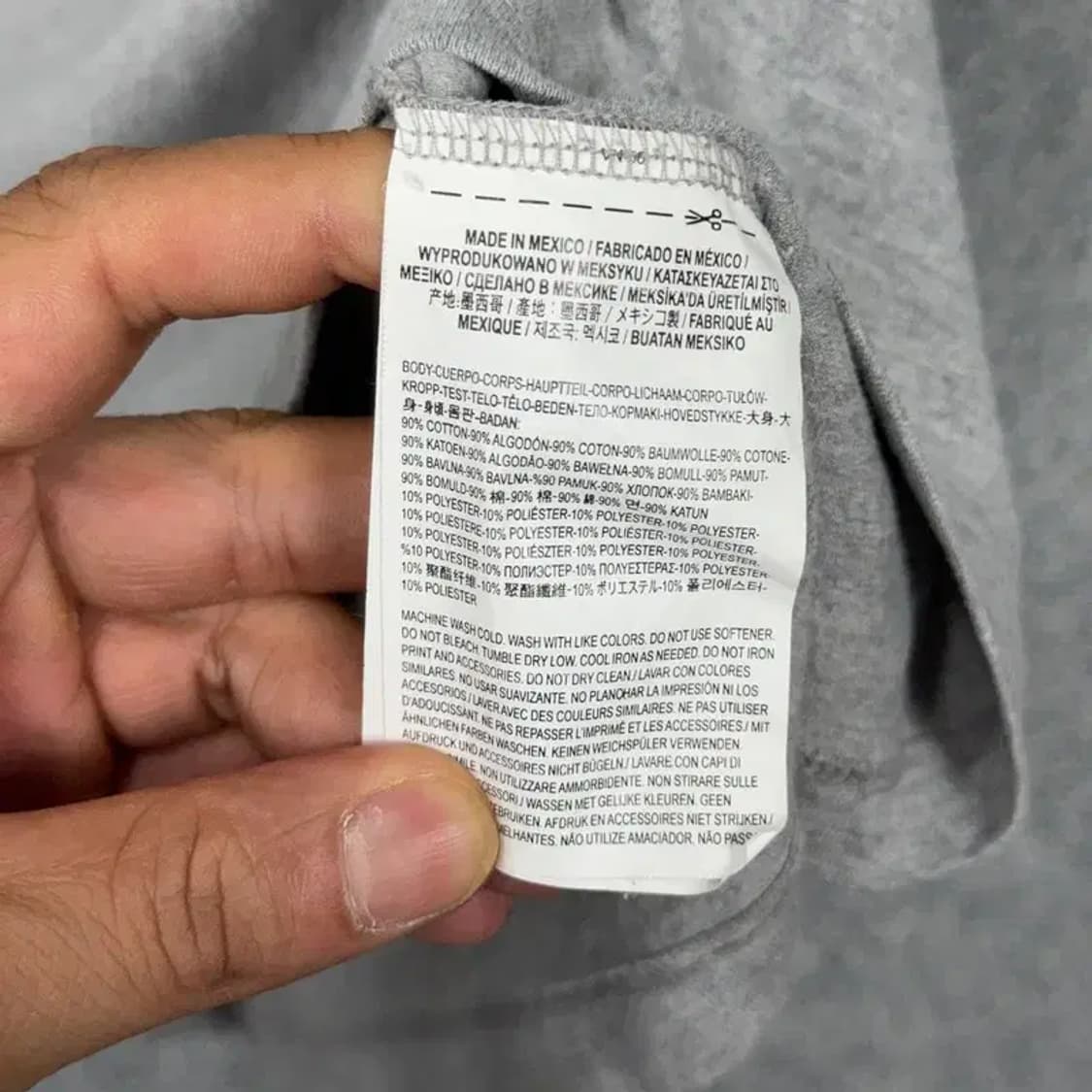 반스 라이트 그레이 반팔 티 LARGE 상품이미지4