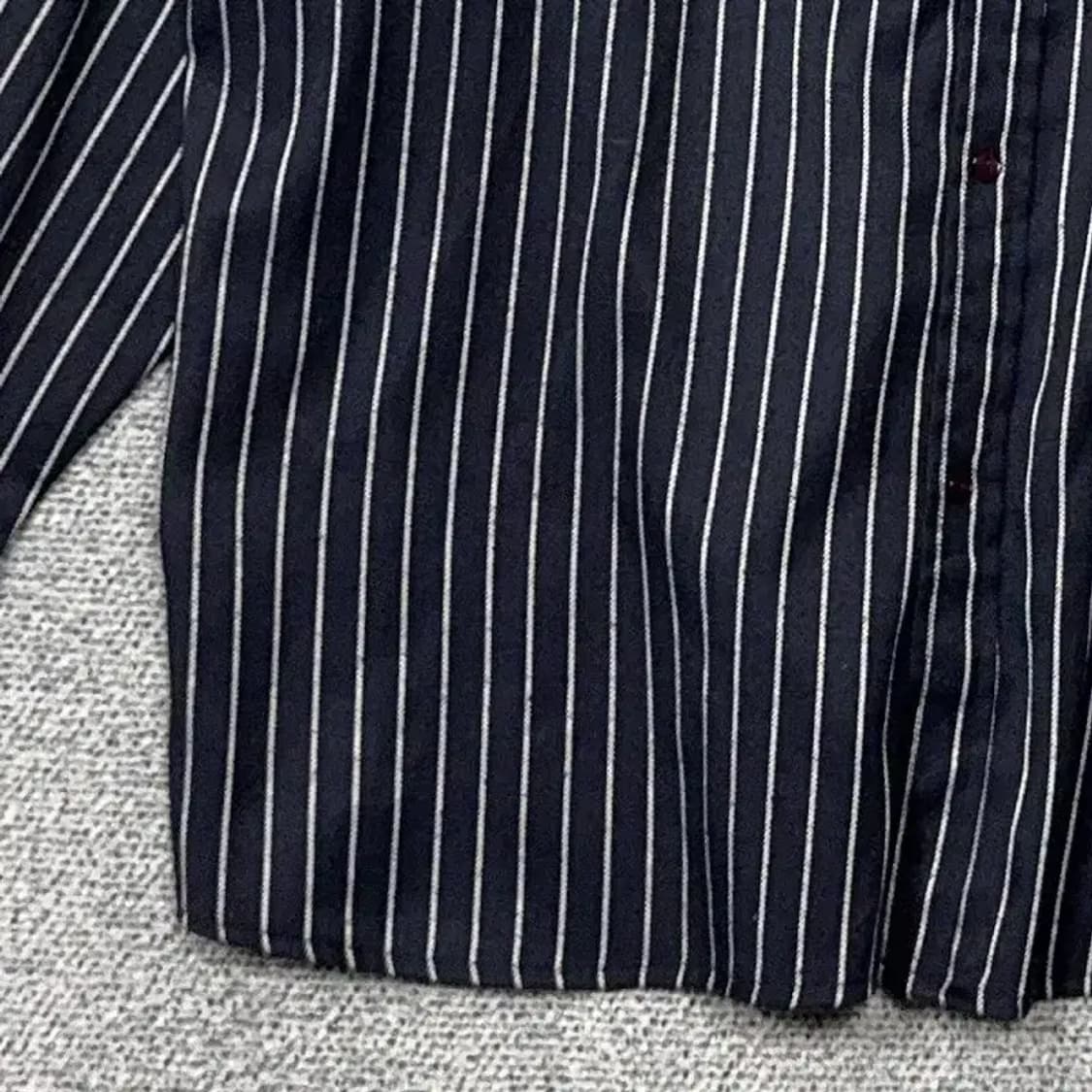 로맨틱크라운 로고 스트라이프 네이비 셔츠 L 상품이미지3