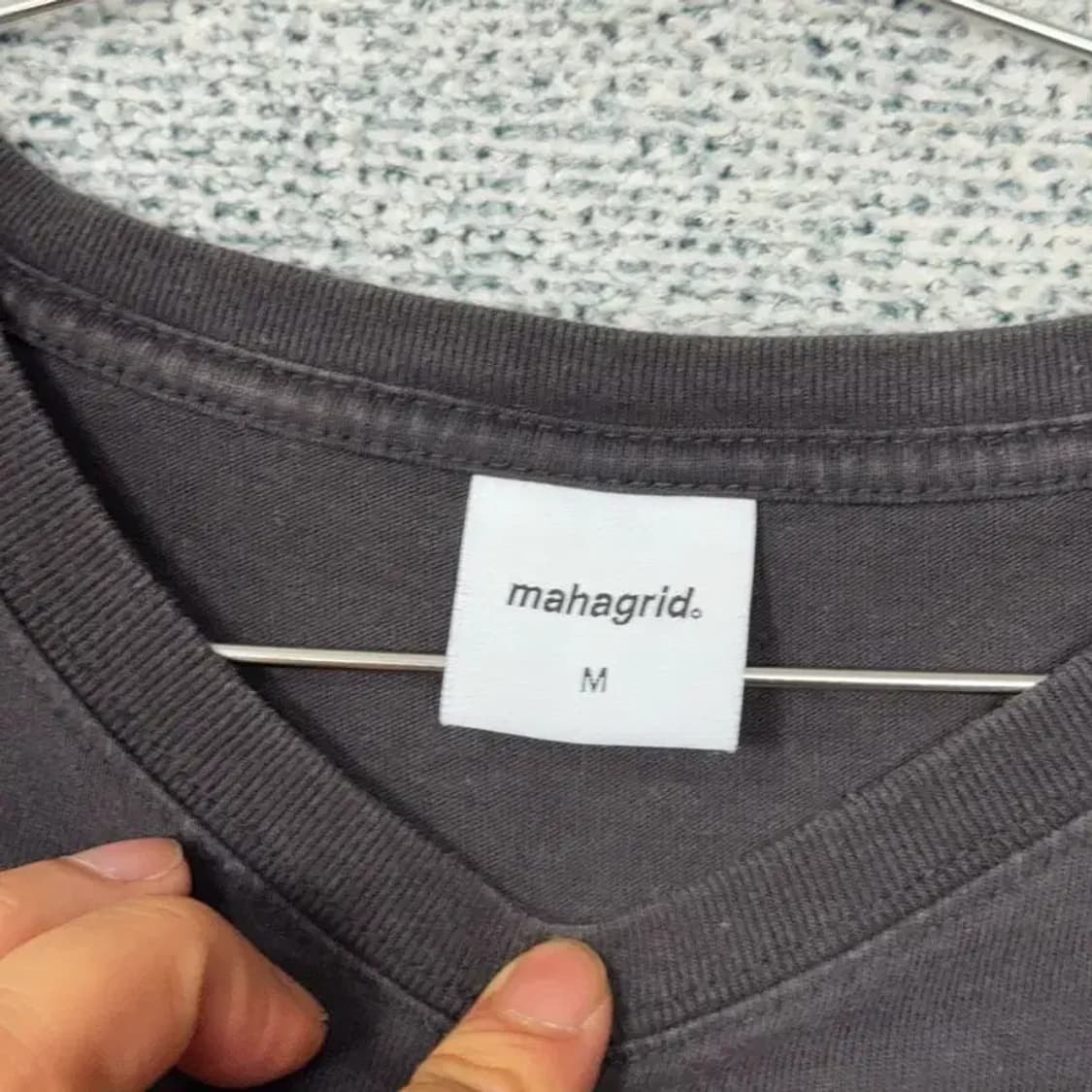 마하그리드 프린팅 블랙 반팔 티 M 상품이미지3