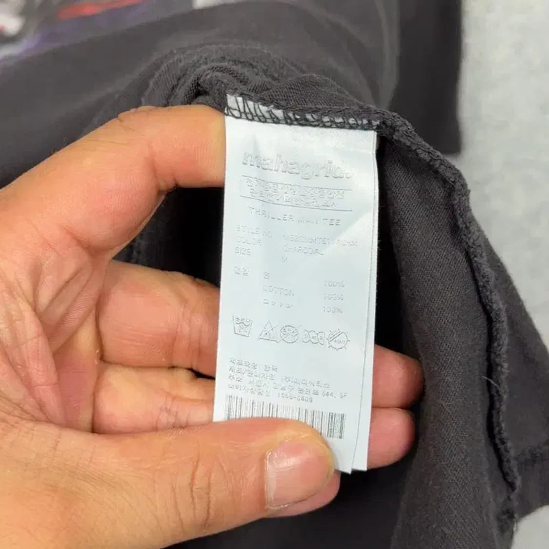 마하그리드 프린팅 블랙 반팔 티 M 상품이미지4