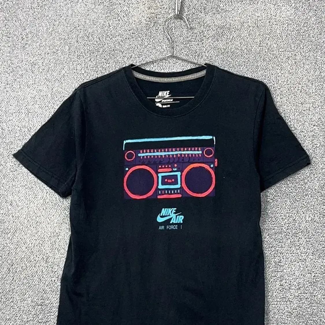 나이키 빈티지 프린팅 네이비 반팔 티 L 상품이미지3