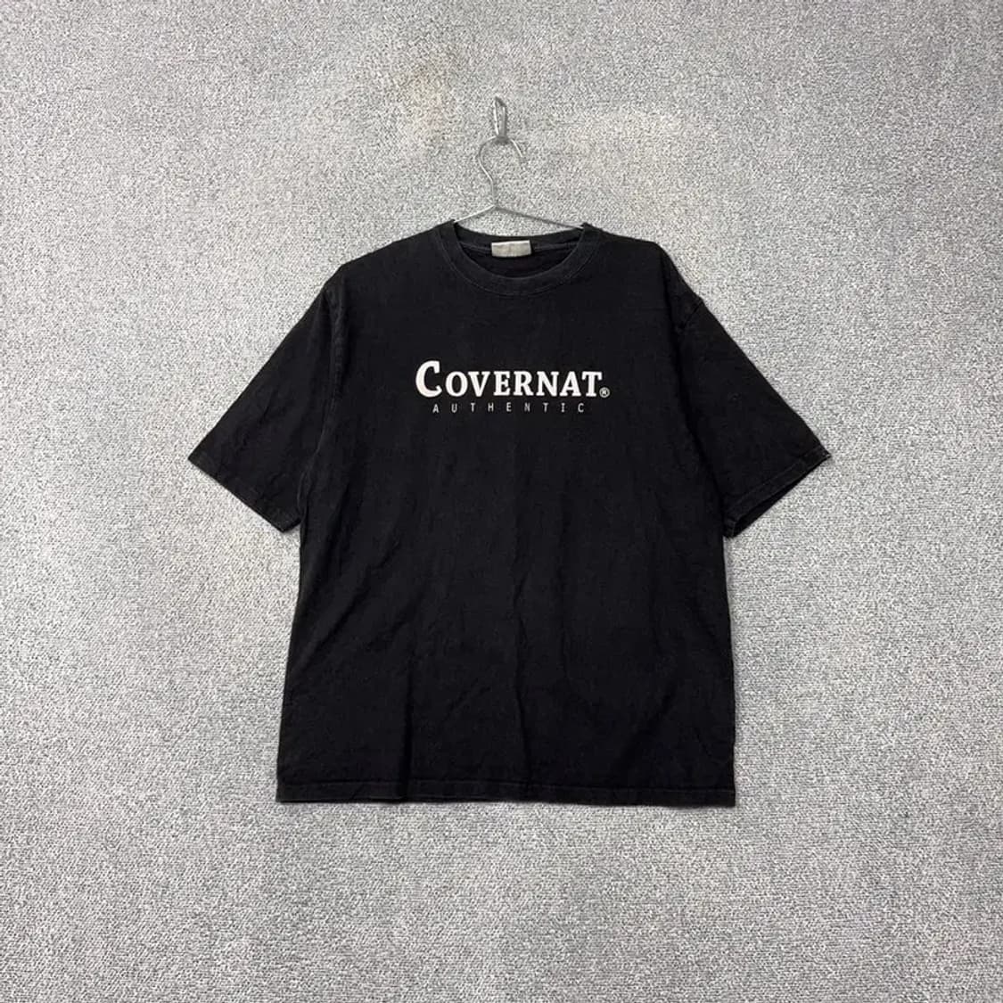 커버낫 프린팅 블랙 반팔 티 XXL 상품이미지1