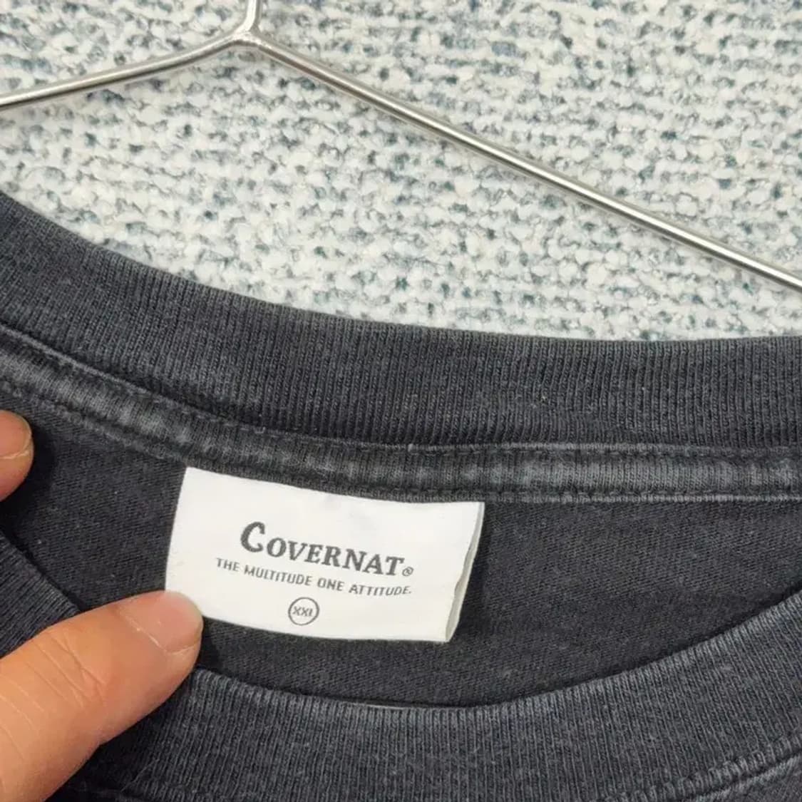 커버낫 프린팅 블랙 반팔 티 XXL 상품이미지5