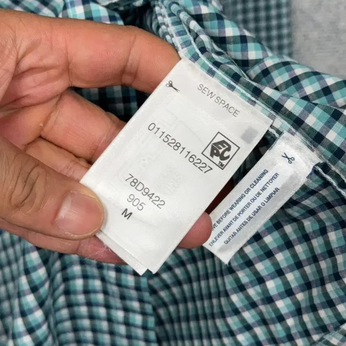 타미힐피거 체크 그린 캐주얼 셔츠 M 상품이미지6
