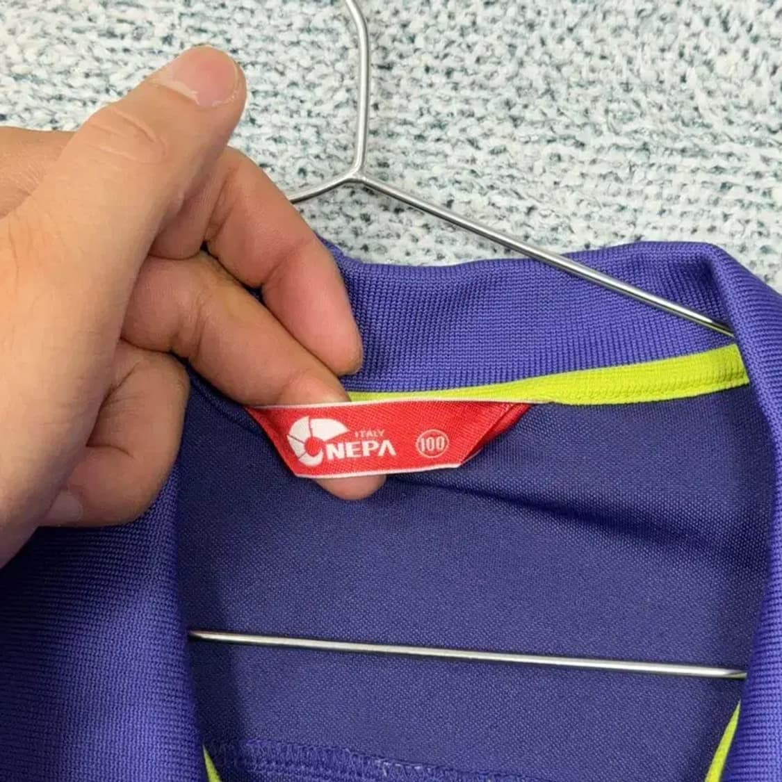 네파 퍼플 로고 기능성 긴팔 카라티 100 상품이미지3