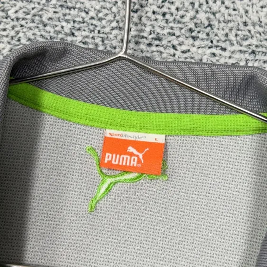 푸마 라이트 그레이 기능성 반팔 카라티 L 상품이미지3