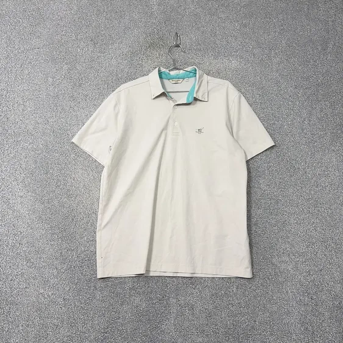 헨리코튼 로고 골프 기능성 크림 반팔 카라티 110 상품이미지1