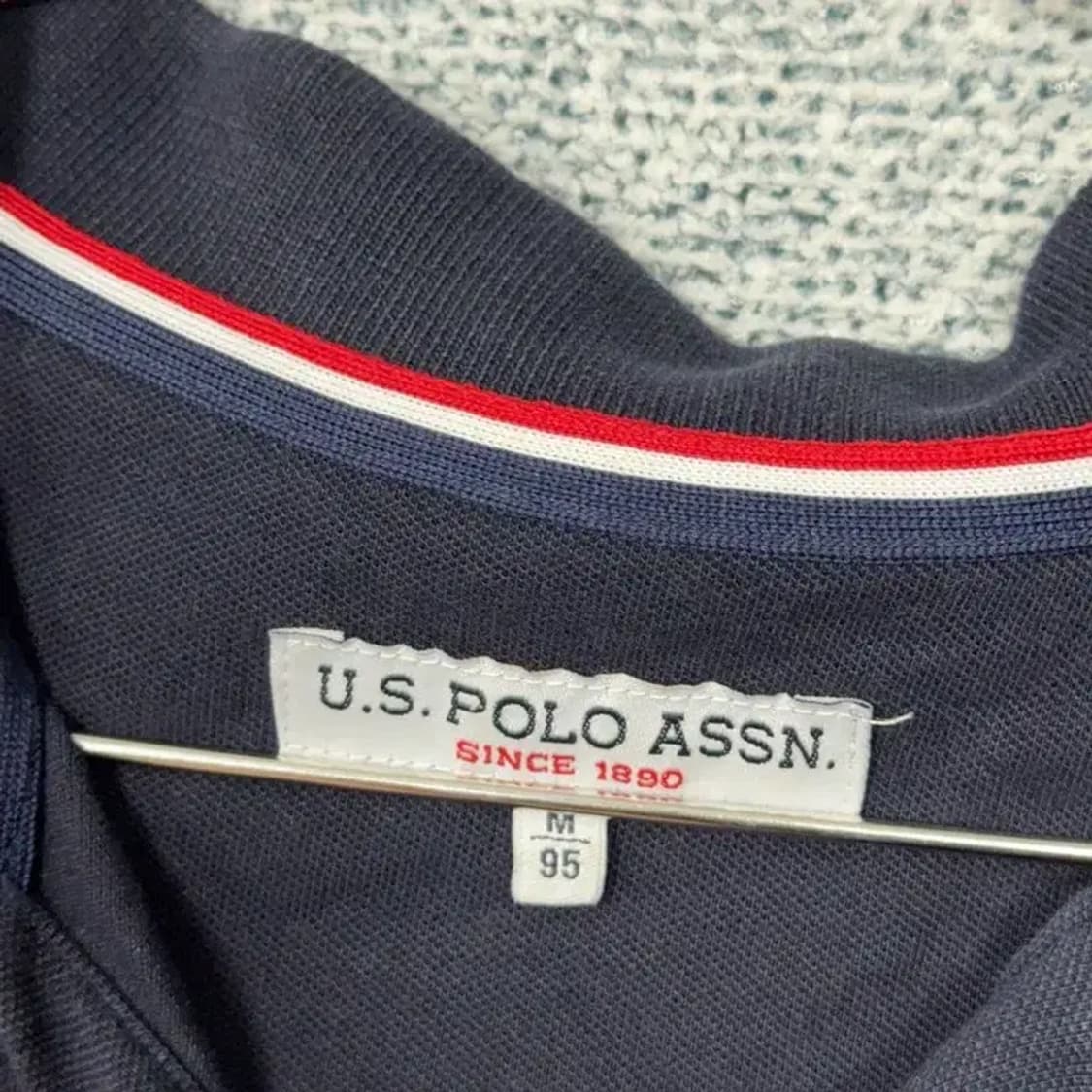 폴로아쎈 네이비 반팔 카라티 M 상품이미지4