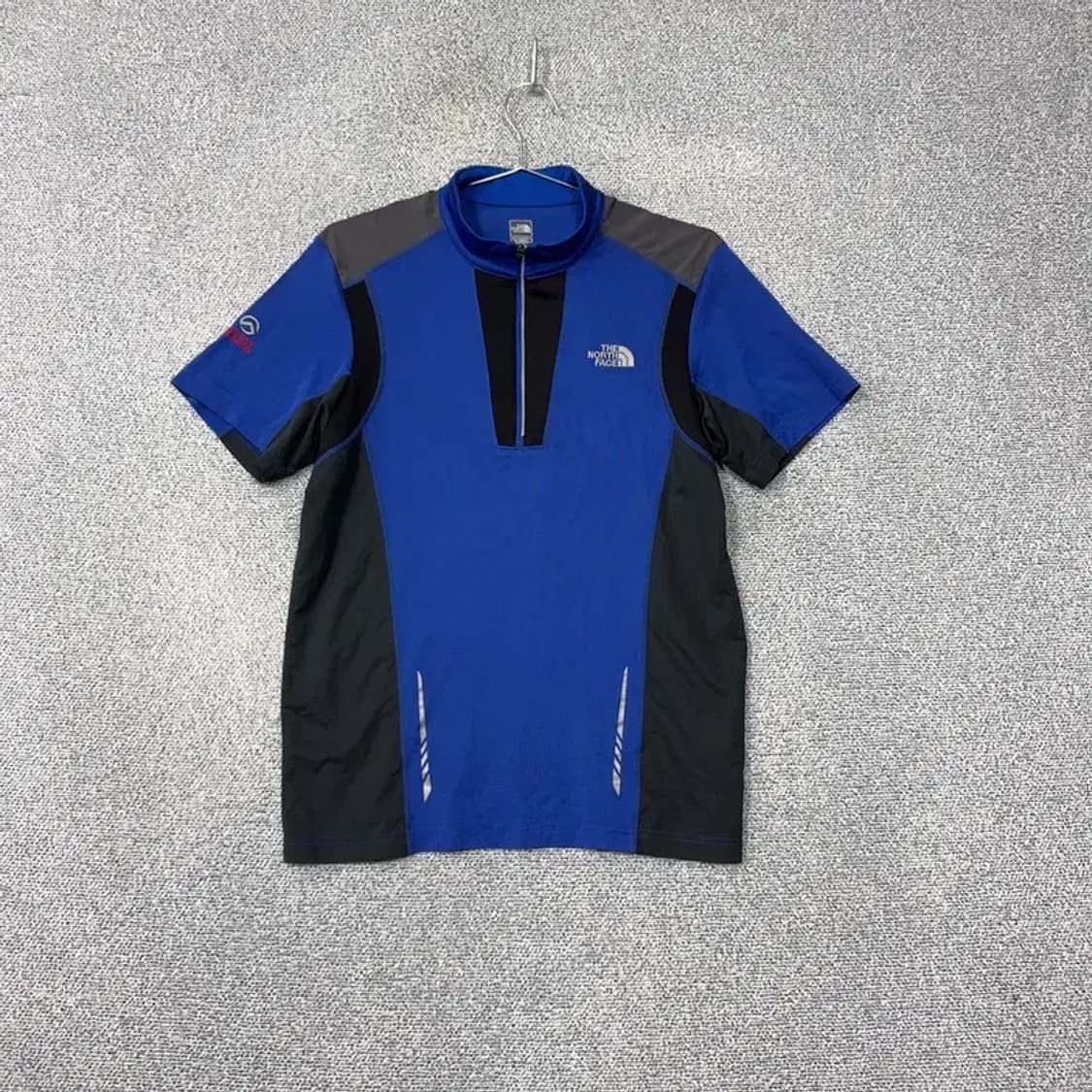 노스페이스 블루 기능성 반집업 반팔 티 M/M 상품이미지1