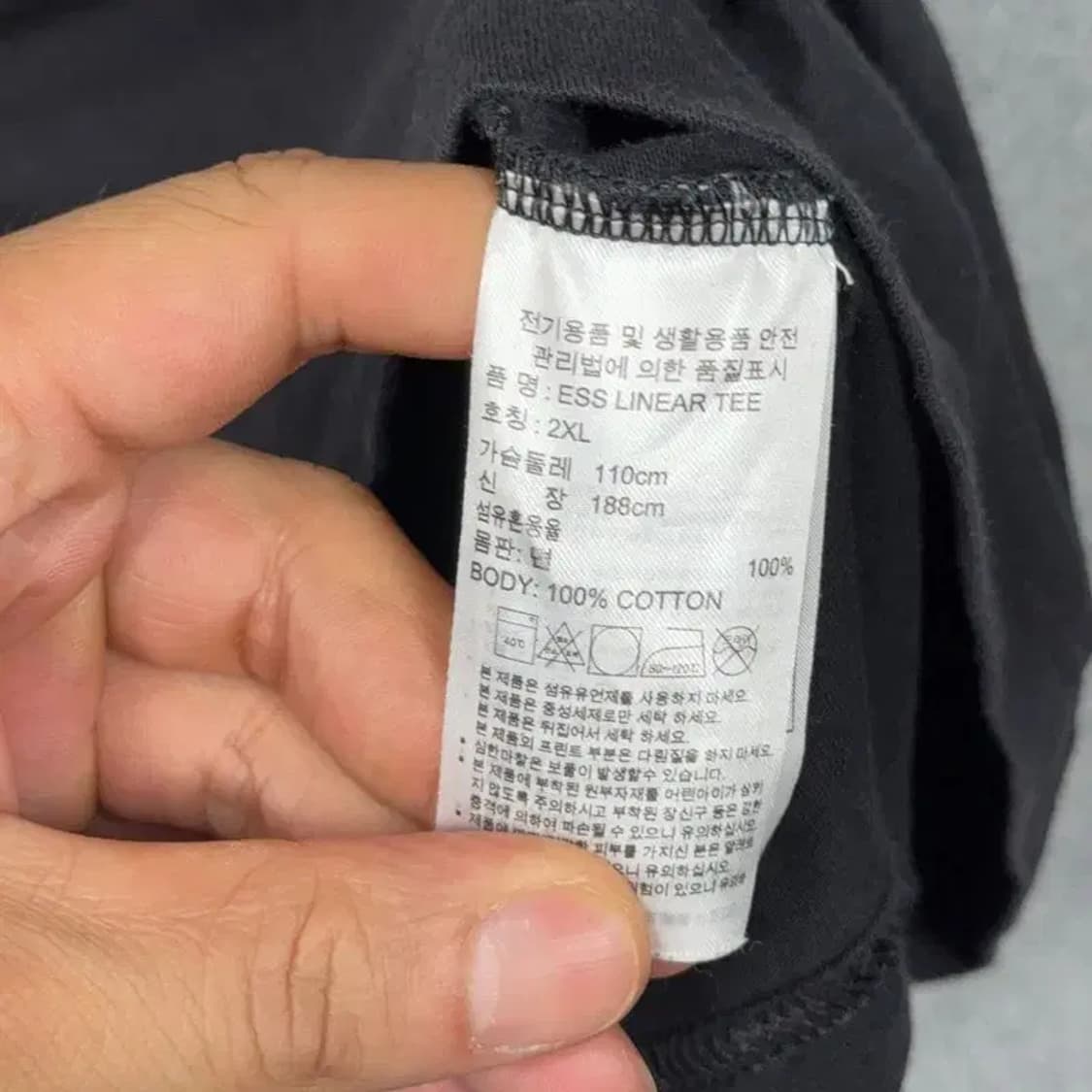 아디다스 프린팅 블랙 반팔 티 XL 상품이미지4