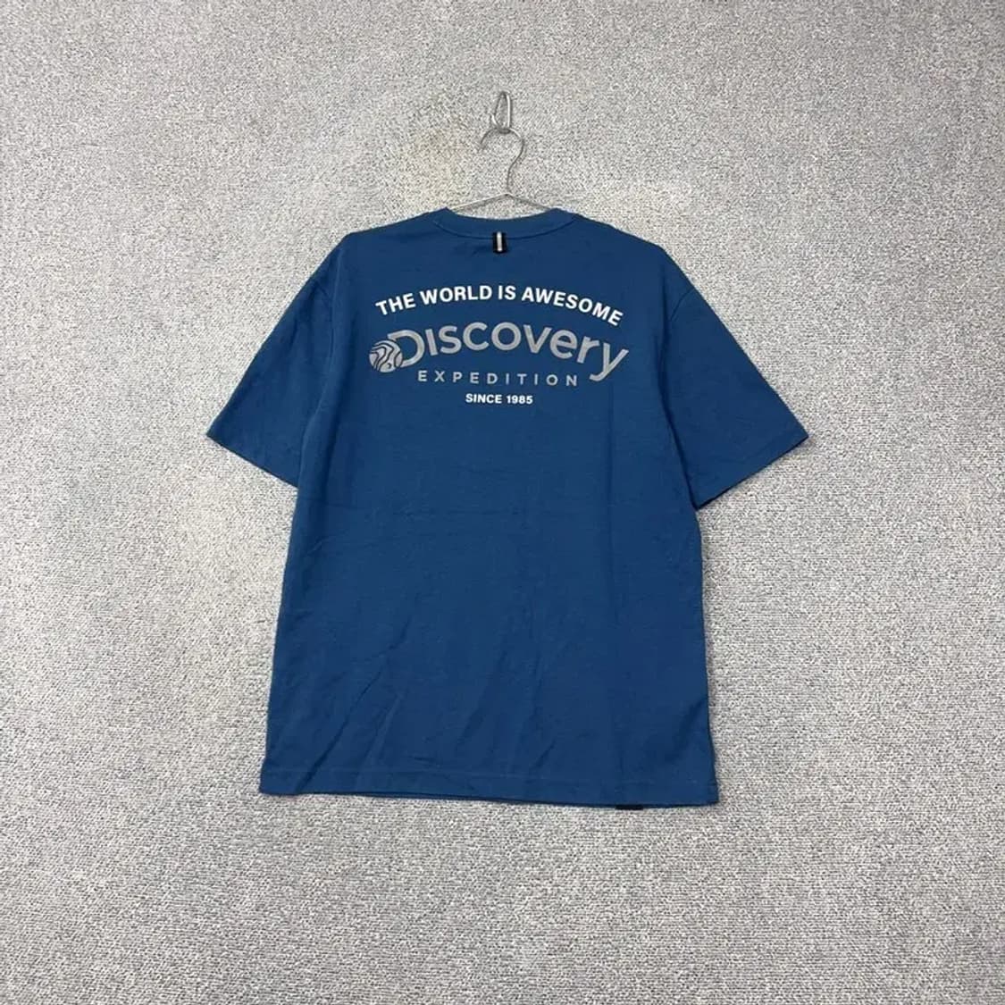 디스커버리 네이비 로고 프린팅 반팔 티 90 상품이미지2