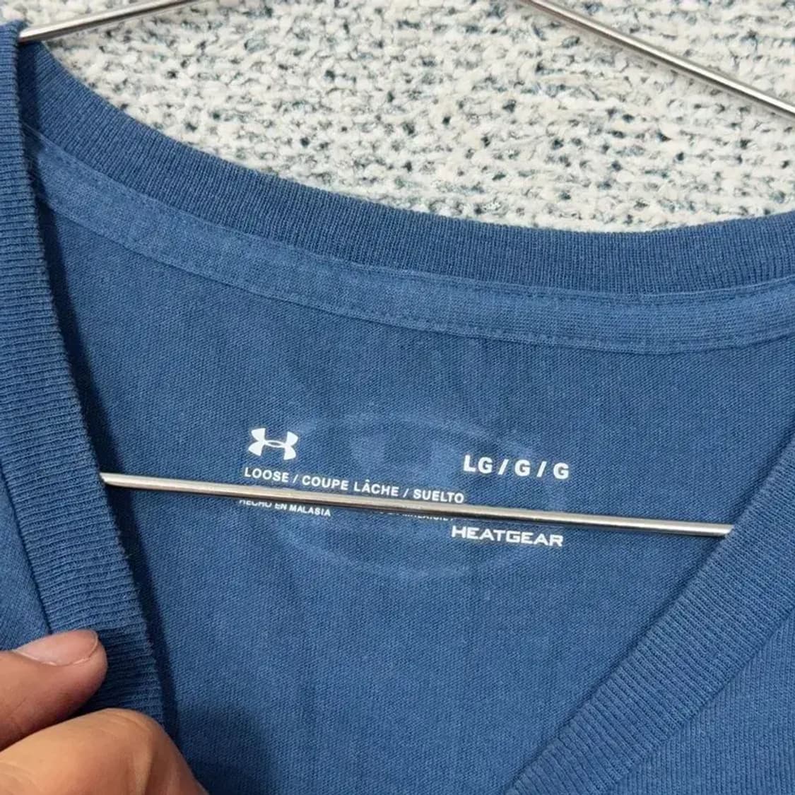 언더아머 프린팅 네이비 반팔 티 LG/G/G 상품이미지8