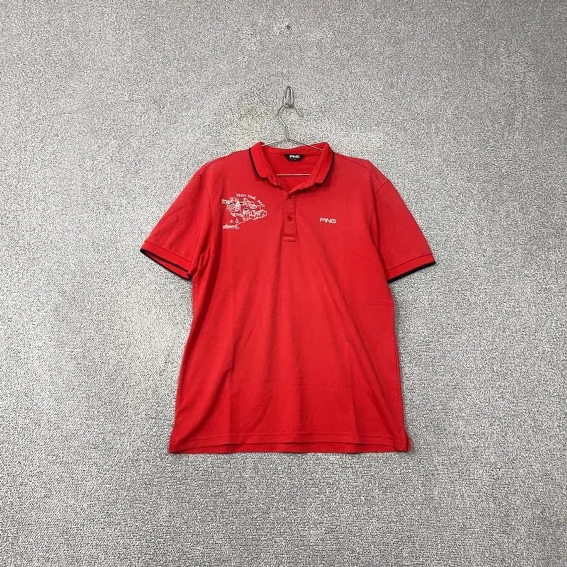 핑 레드 골프 기능성 반팔 카라티 105 상품이미지1