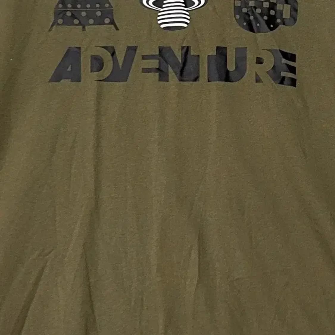 아디다스 빈티지 프린팅 카키 반팔 티 XL 상품이미지4