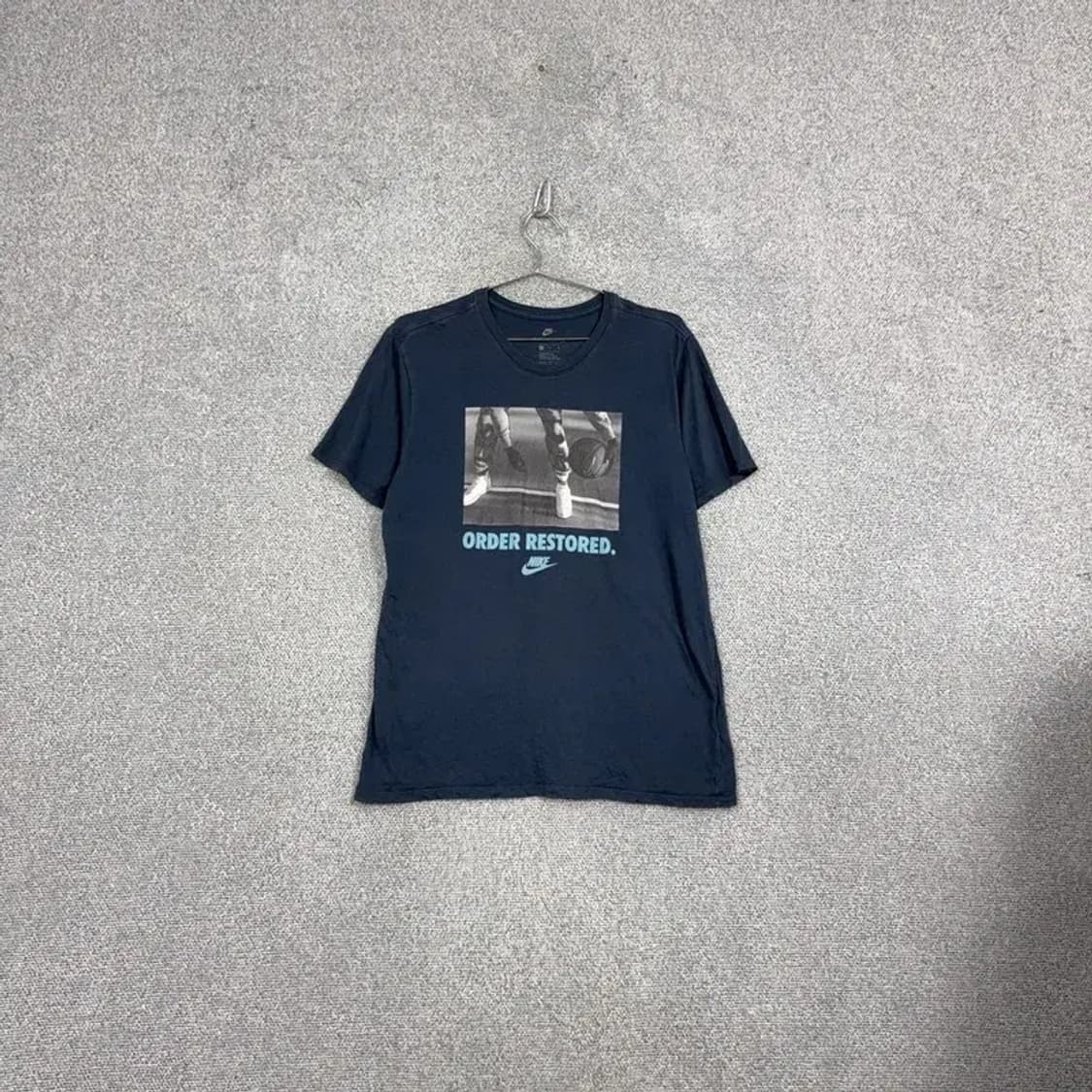 나이키 빈티지 프린팅 네이비 반팔 티 XL 상품이미지1