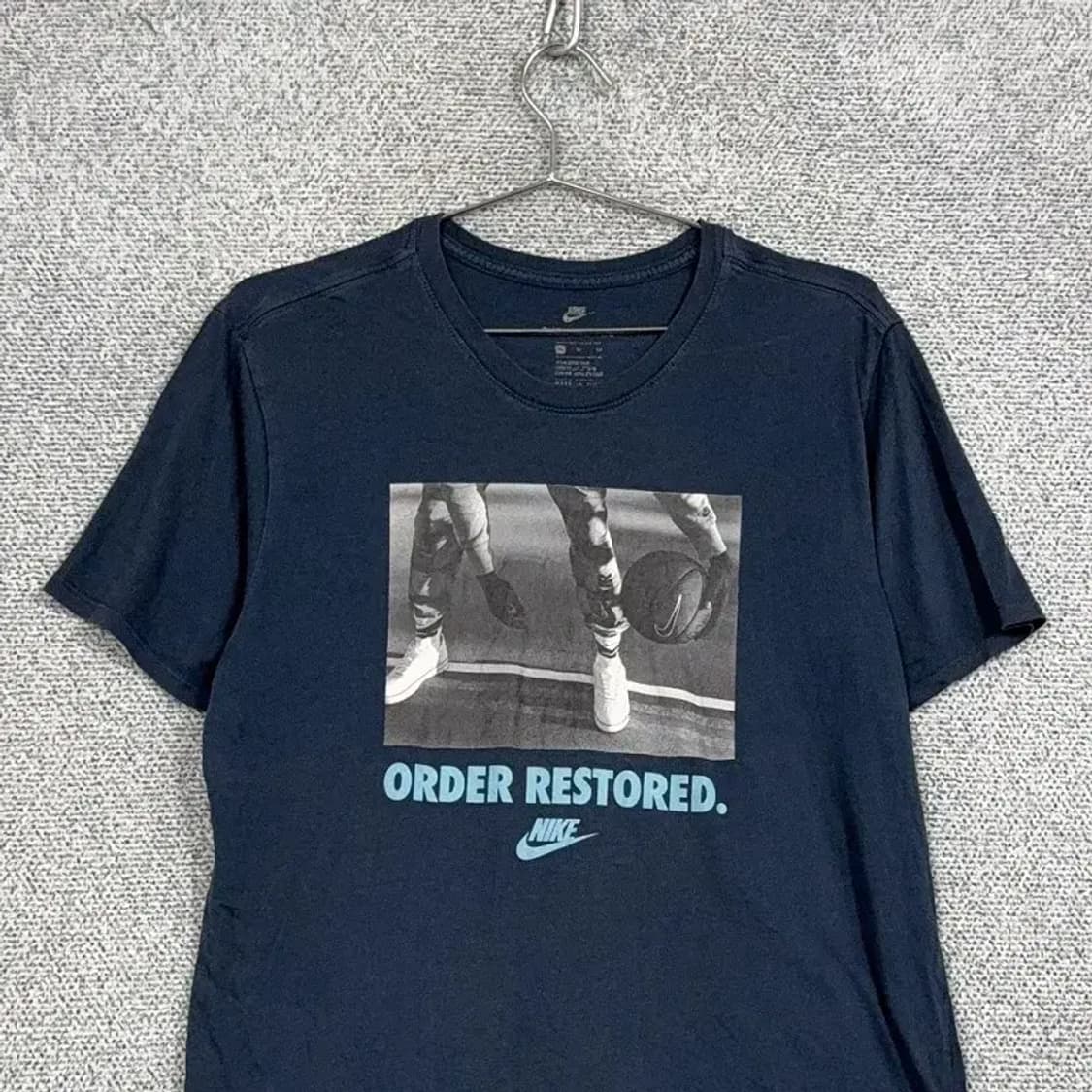 나이키 빈티지 프린팅 네이비 반팔 티 XL 상품이미지3