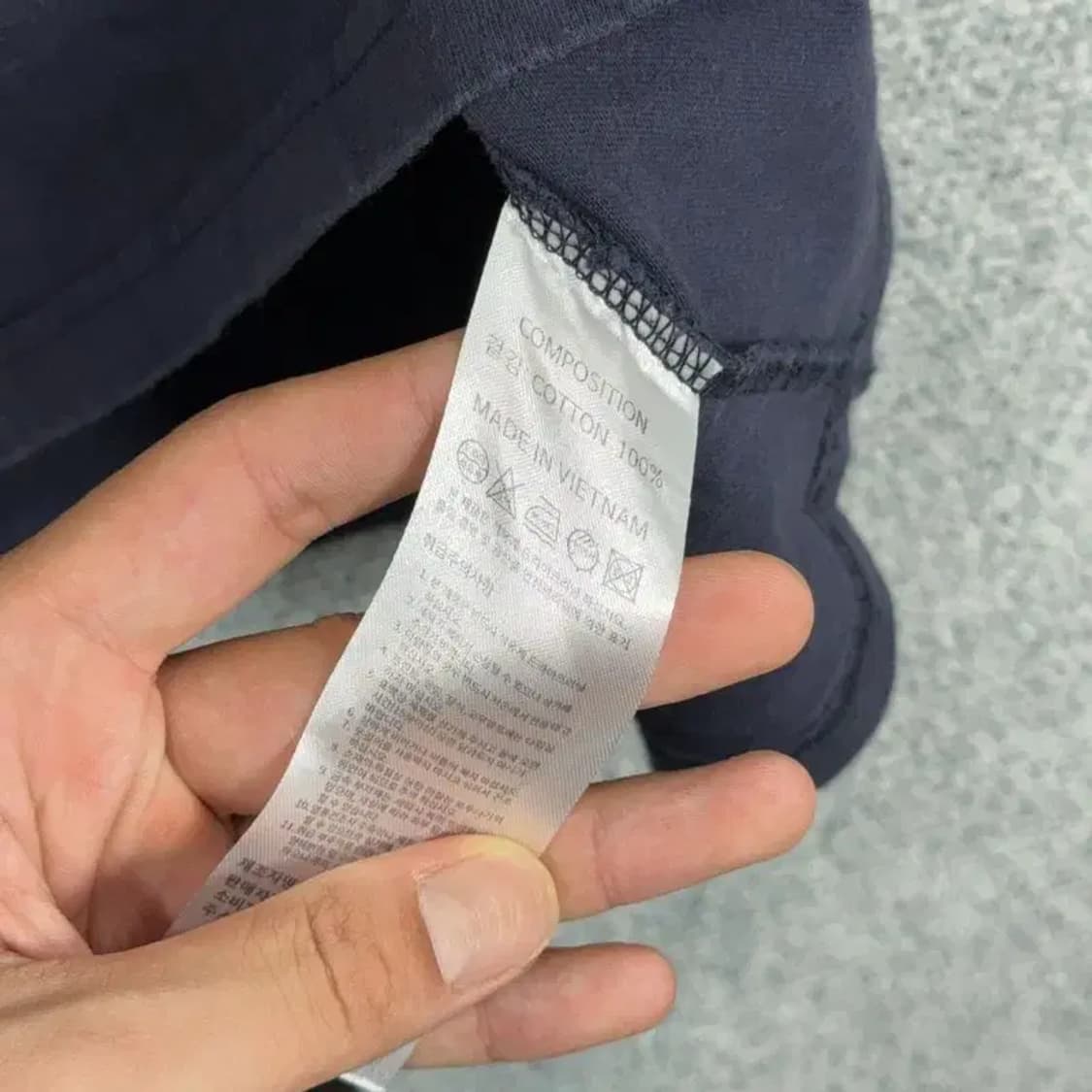 트래블 프린팅 네이비 반팔 티 L 상품이미지4