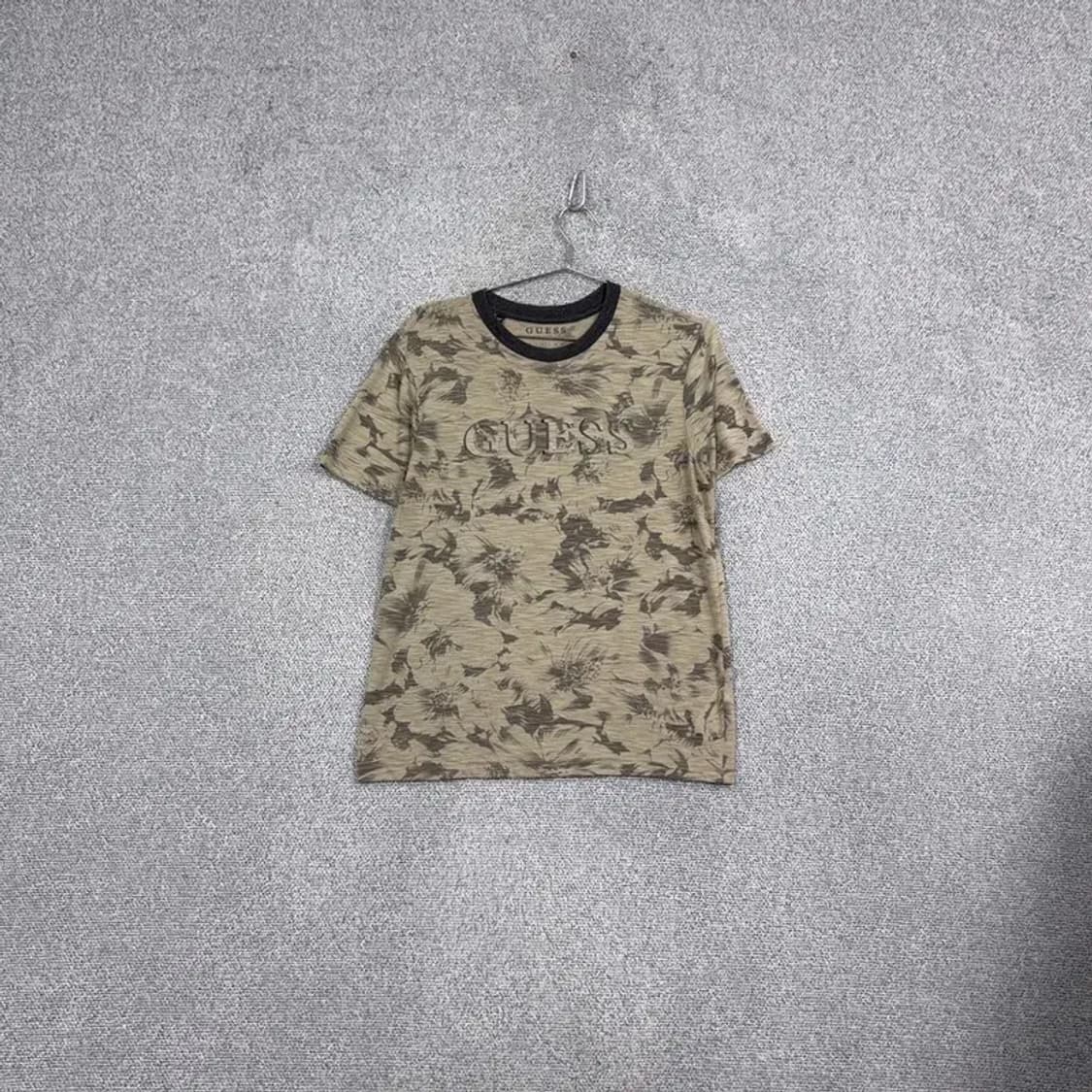 게스 빈티지 베이지 로고 반팔 티 M 상품이미지1