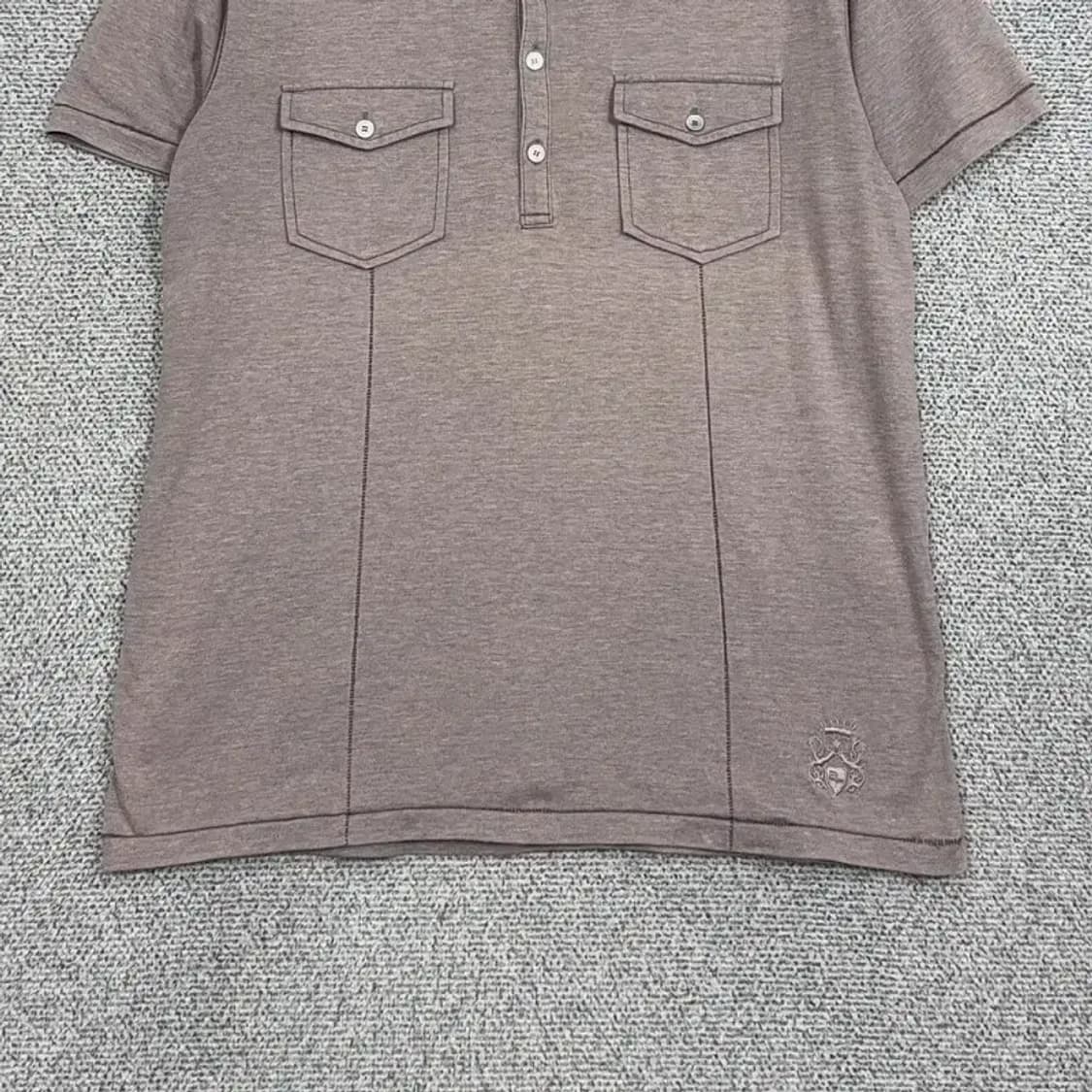 시리즈 베이지 투포켓 캐주얼 반팔 카라티 100 상품이미지4