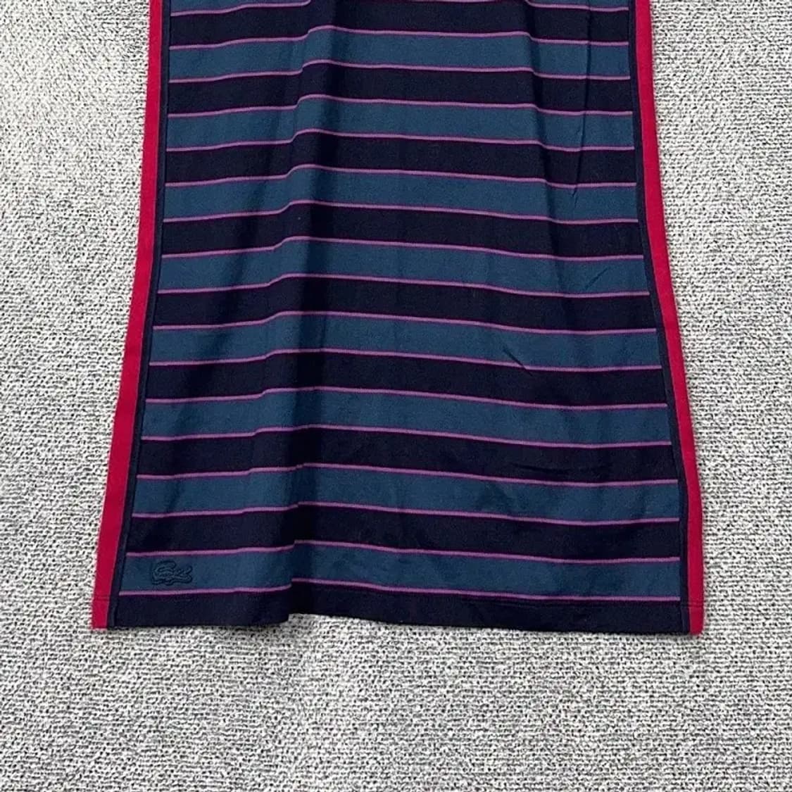 라코스테 스트라이프 네이비 반팔 카라 원피스 90 상품이미지4