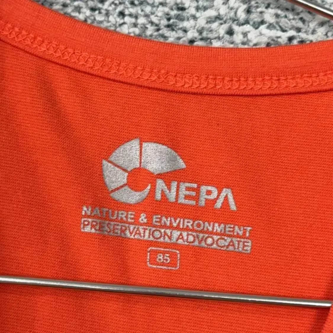 네파 프린팅 오렌지 기능성 반팔 티 85 상품이미지3