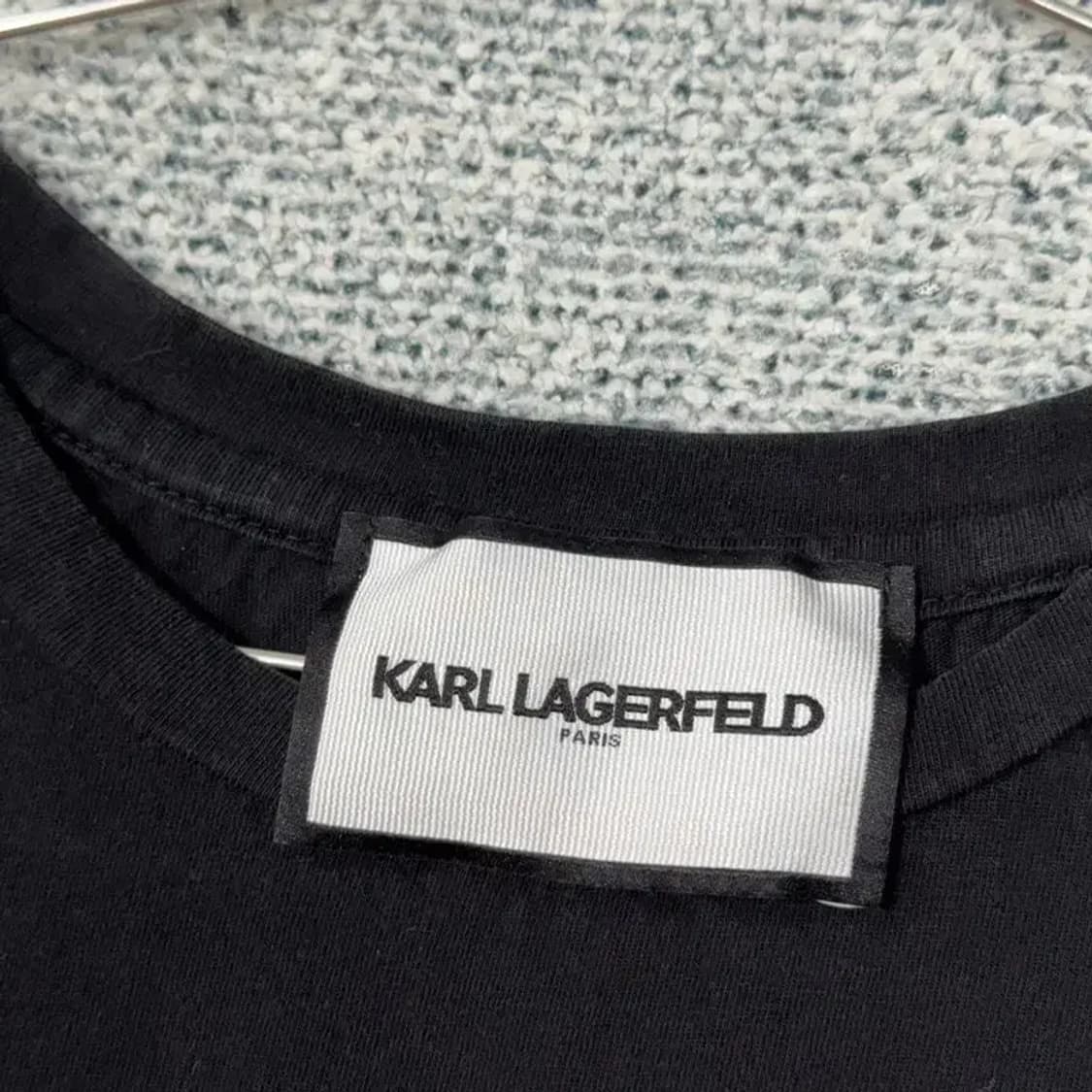 칼 라거펠트 프린팅 블랙 반팔 티 95 상품이미지4