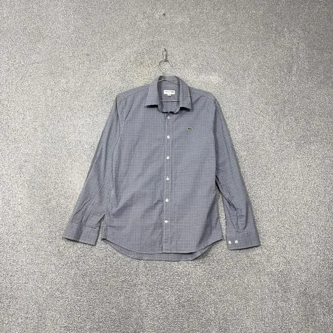 라코스테 스트라이프 로고 셔츠 M 상품이미지1
