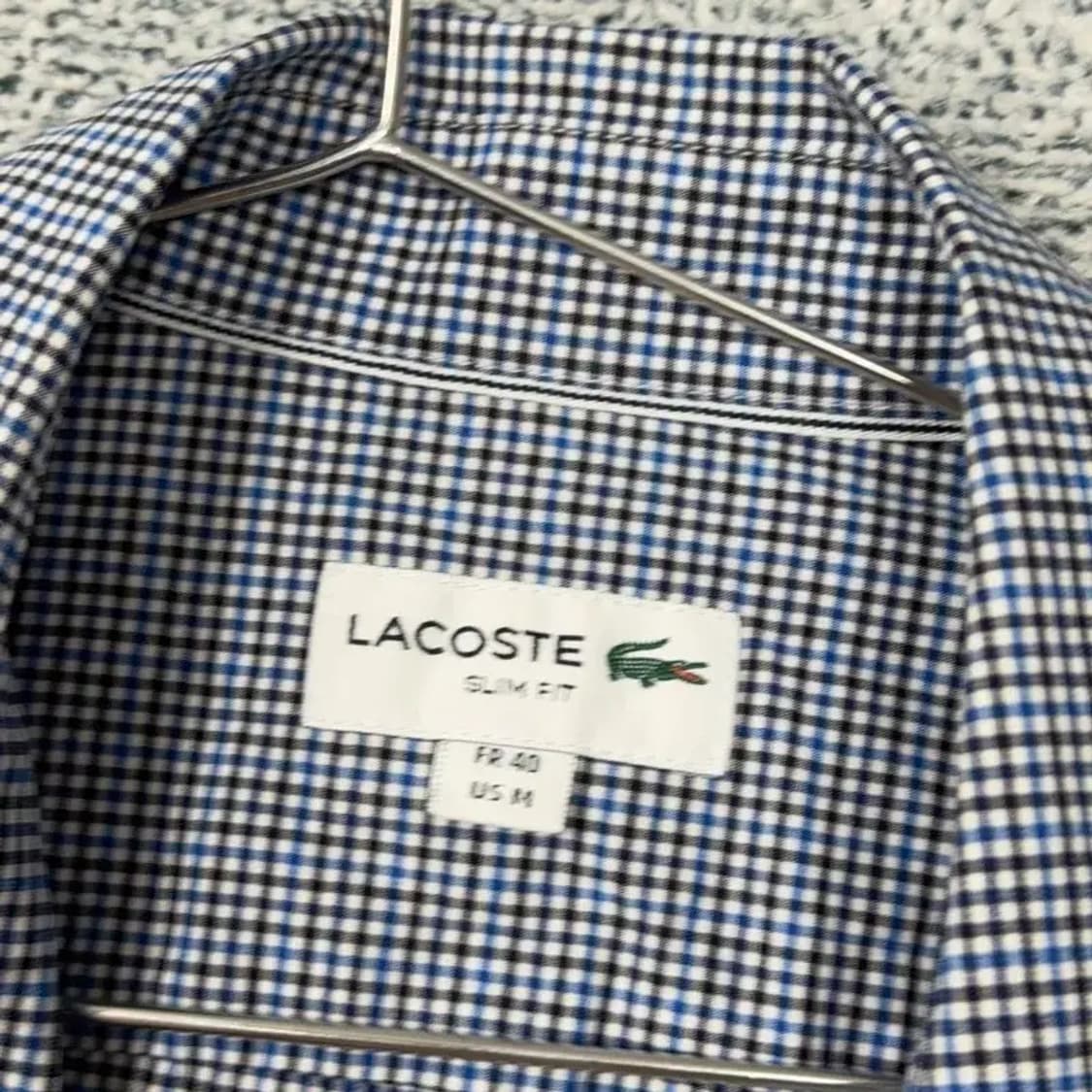 라코스테 스트라이프 로고 셔츠 M 상품이미지3