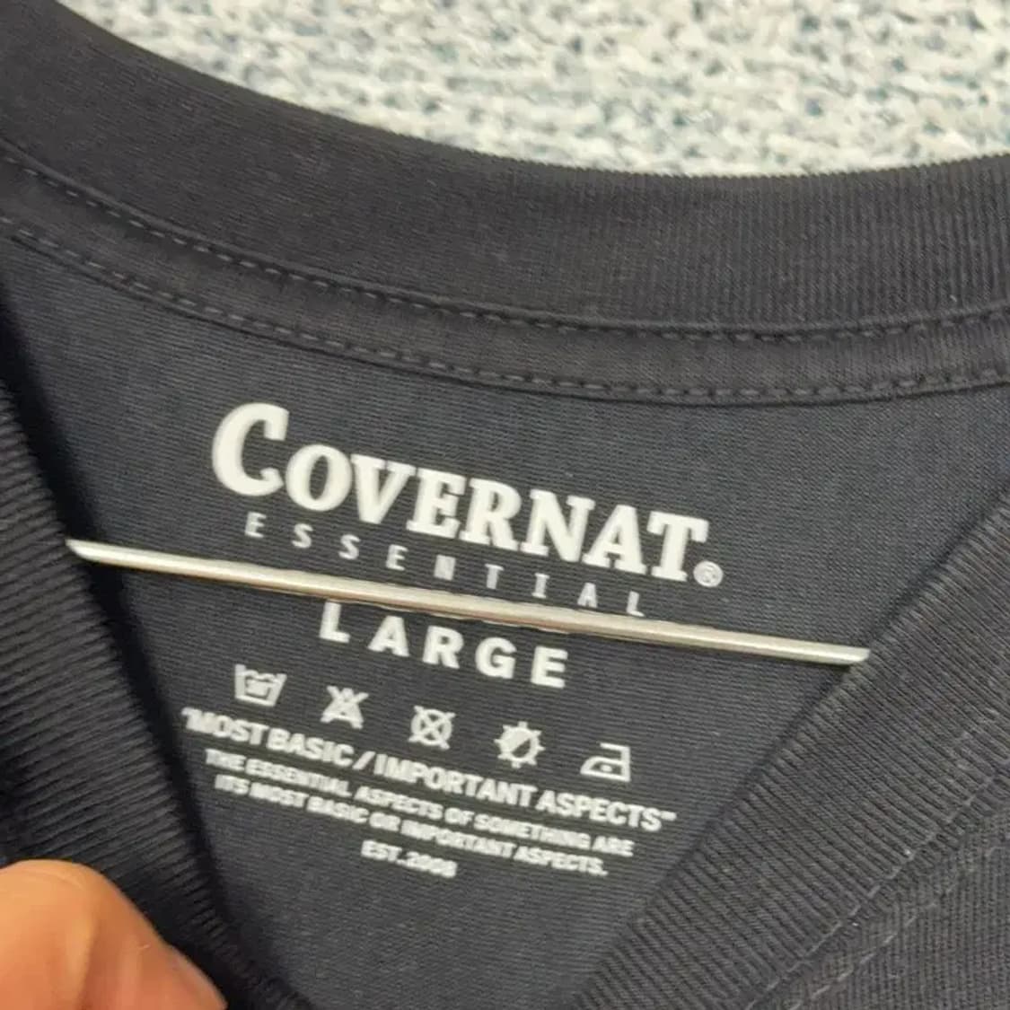 커버낫 블랙 스펠 로고 반팔 티 LARGE 상품이미지5